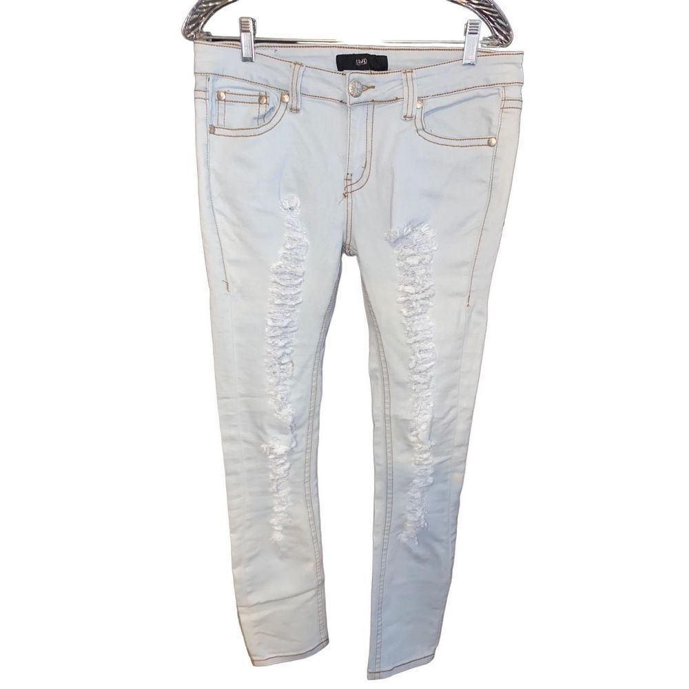 UWD Destroyed Light Wash Jeggings
